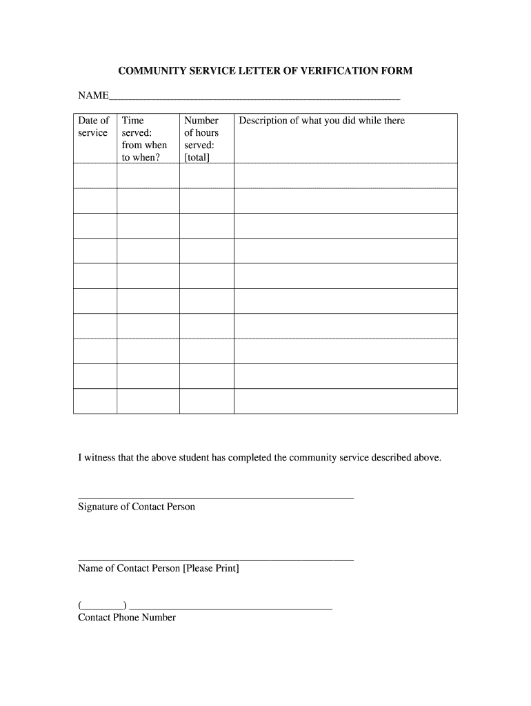 Community Service Paper  Form